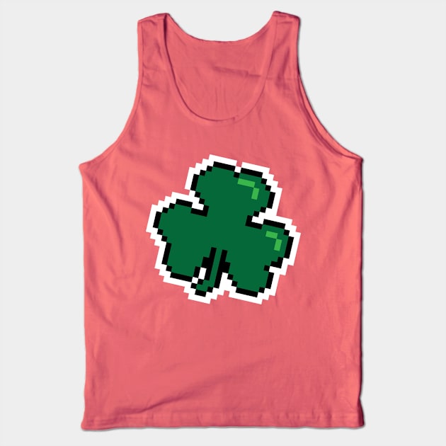 8-BIT Shamrock Tank Top by TRE2PnD